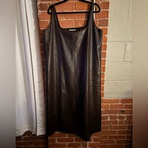 Tuckernuck Brown Faux Leather Dress